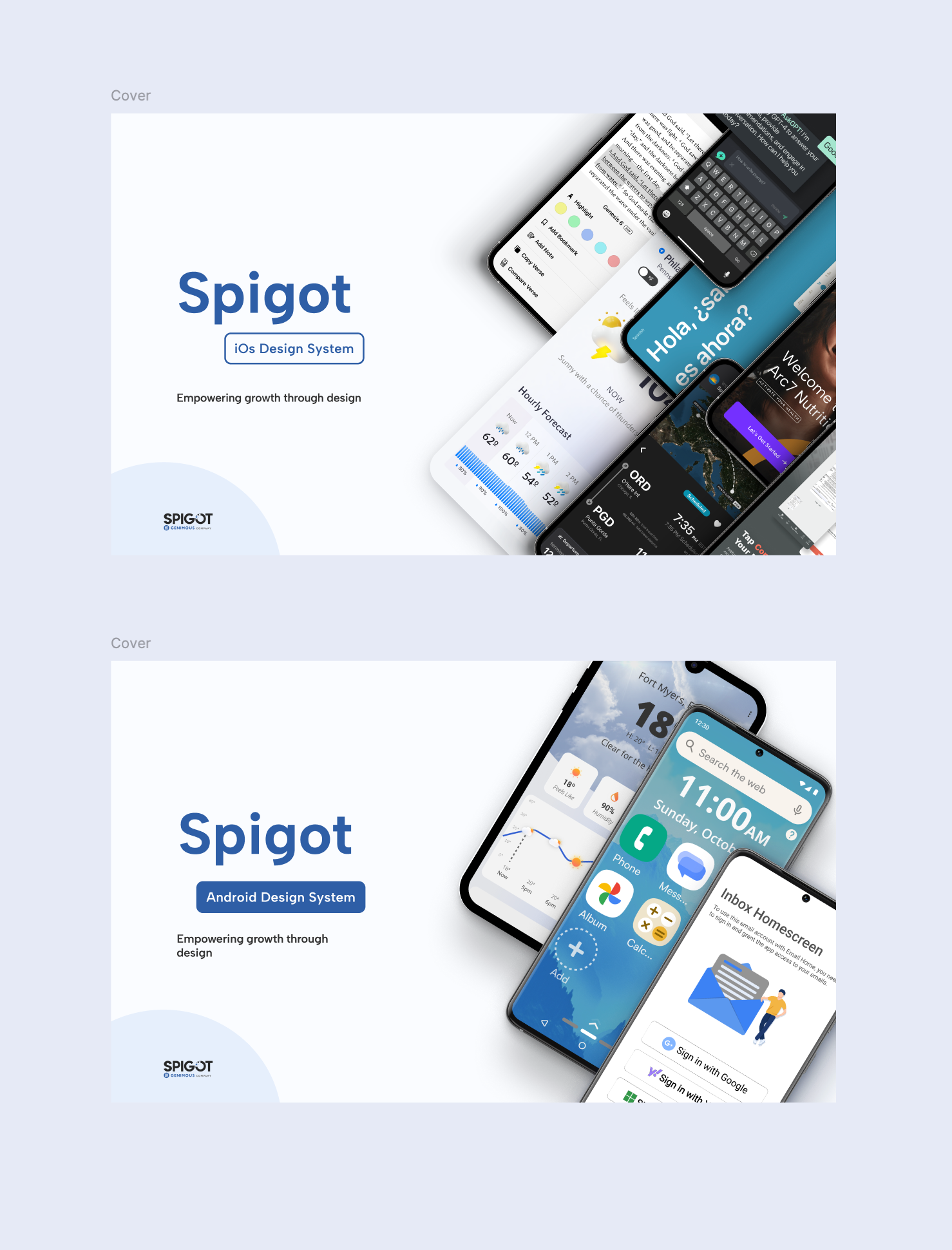 Old design system — iOS and Android