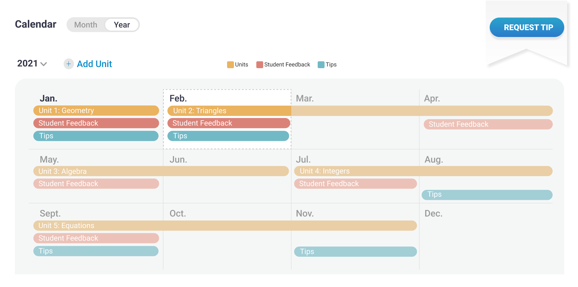 Calendar Monthly View